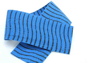 Barred Round Rubber Legs - Blue/Black