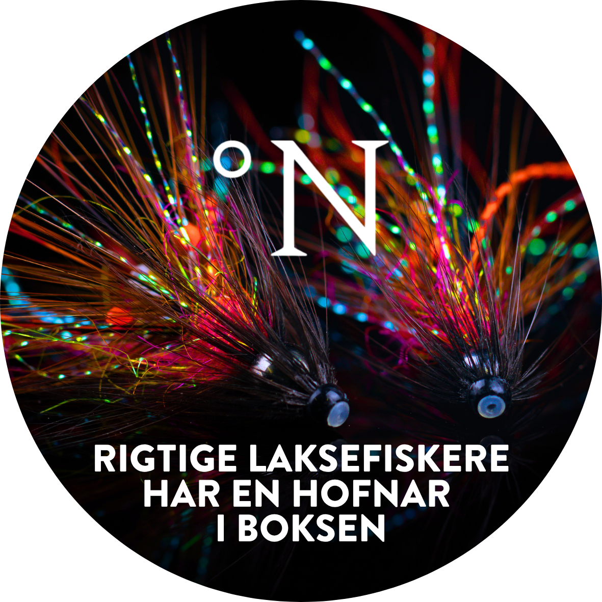 Rigtige laksefiskere har en Hofnar i boksen - Sticker