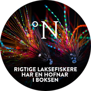 Rigtige laksefiskere har en Hofnar i boksen - Sticker
