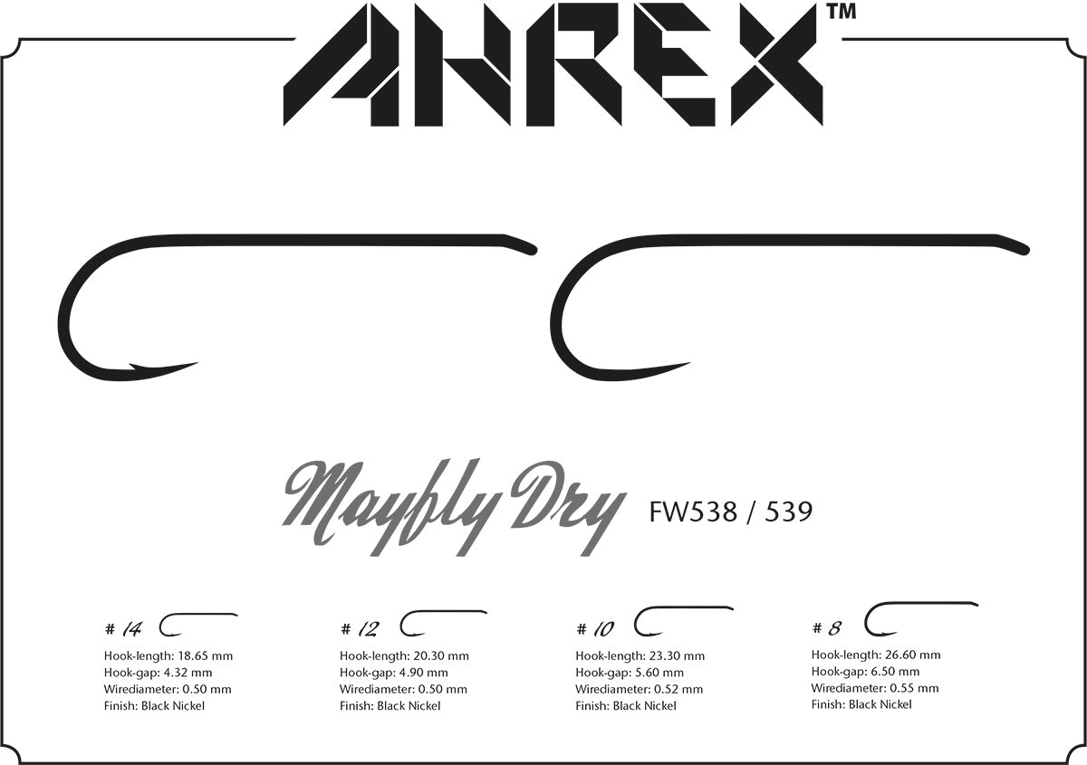 AHREX FW539 – Mayfly Dry Barbless