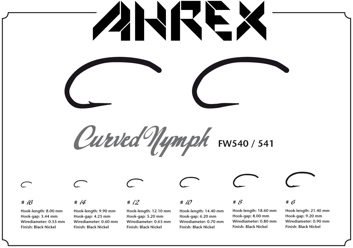 AHREX FW541 – Curved Nymph – Barbless
