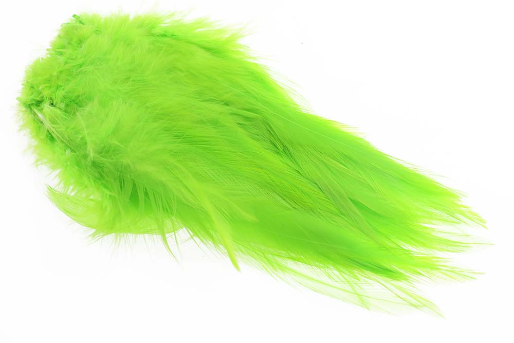 Strung Rooster Saddle Long - Fl.Chartreuse