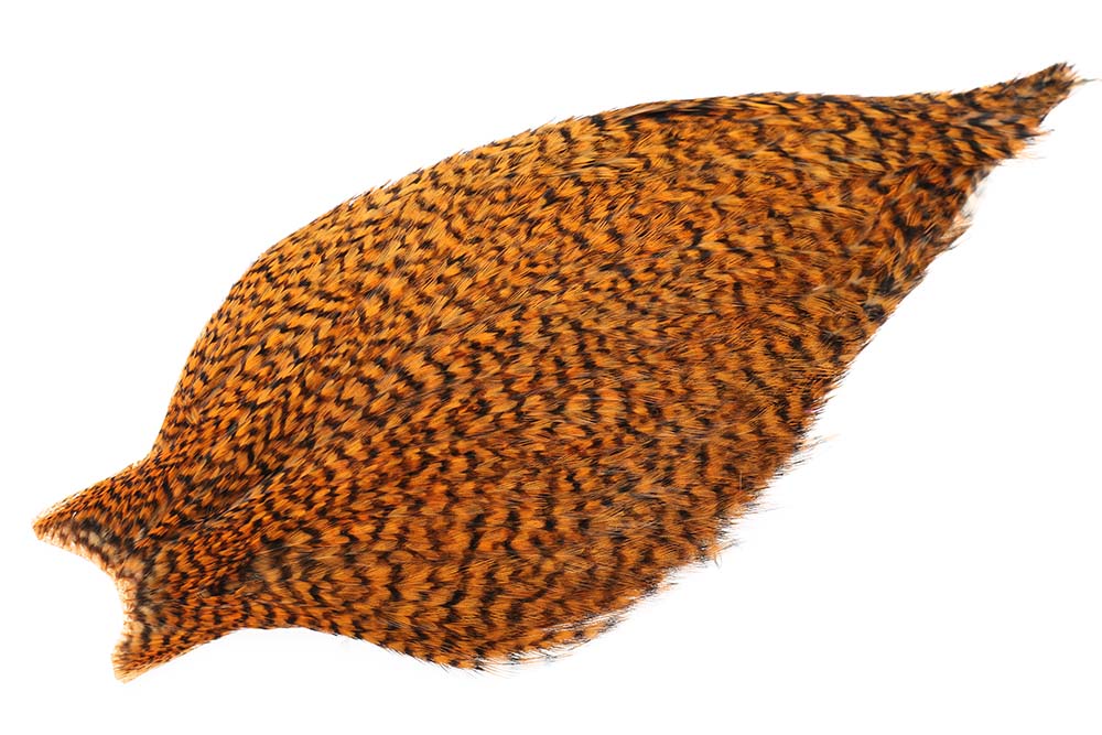 Whiting American Rooster Cape - Grizzly Shrimp Orange