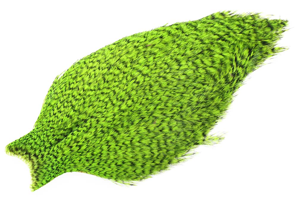 Whiting American Rooster Cape - Grizzly Chartreuse