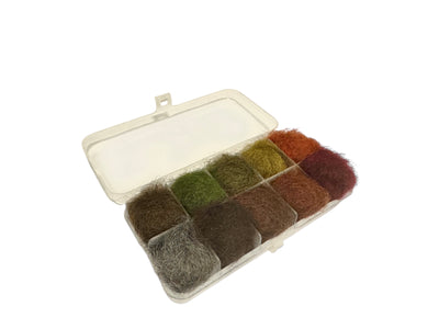 Du tilføjede <b><u>Nymph Dubbing, Box, Dark Colors</u></b> til kurven.