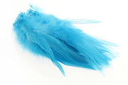 Strung Rooster Saddle Long - Silver Doctor Blue