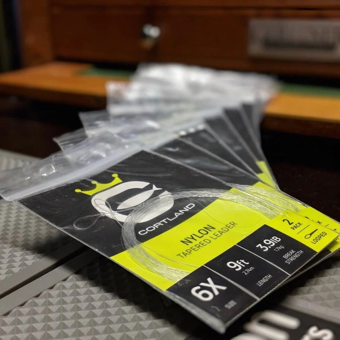 Cortland Nylon Tapered Leader - 2 Pack - Clear 9 FT Looped