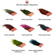 Farveoversigt – Whiting CDL Euro Nymph Tailing Pack