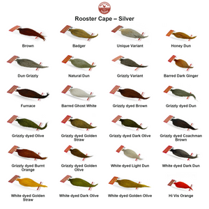 Du tilføjede <b><u>Whiting Rooster Cape – Silver</u></b> til kurven.