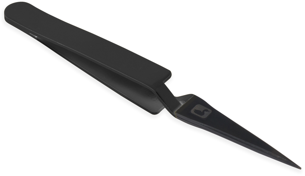Mini Straight D-Loop Tweezer - Black