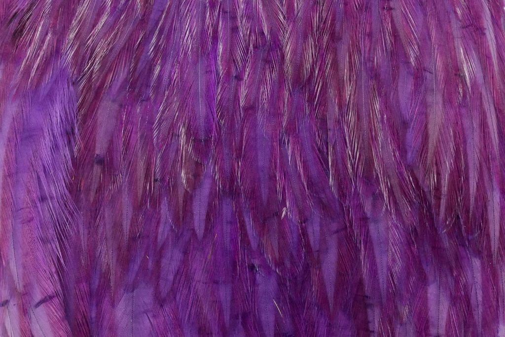 Whiting American Rooster Cape - White dyed Purple