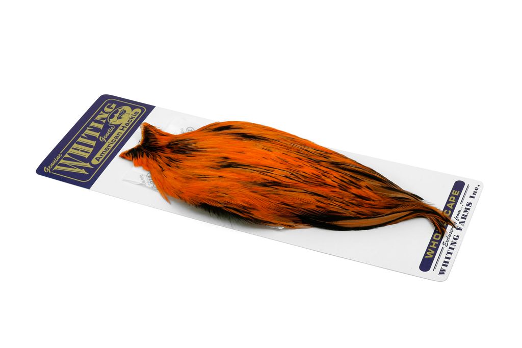 Whiting American Rooster Cape - BLW dyed Orange