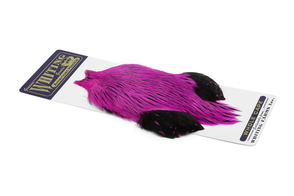 Whiting American Rooster Cape - Badger dyed Hot Pink