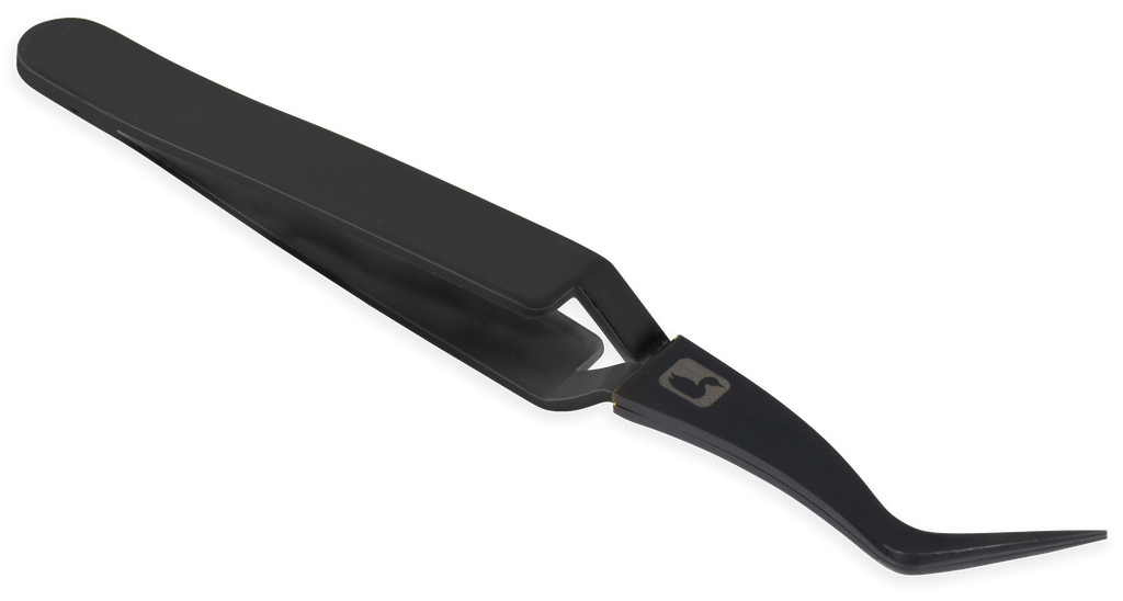 Mini Curved D-Loop Tweezer - Black
