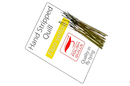 Du tilføjede <b><u>Hand Stripped Peacock Quill - Fl . Yellow</u></b> til kurven.