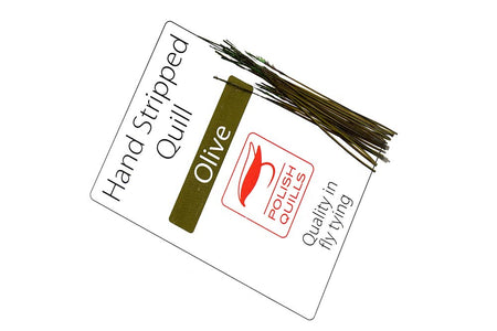 Du tilføjede <b><u>Hand Stripped Peacock Quill - Olive</u></b> til kurven.