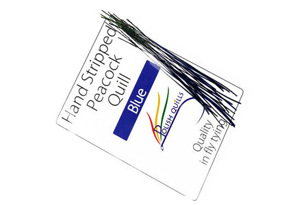 Du tilføjede <b><u>Hand Stripped Peacock Quill - Blue</u></b> til kurven.