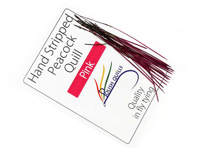 Du tilføjede <b><u>Hand Stripped Peacock Quill - Pink</u></b> til kurven.