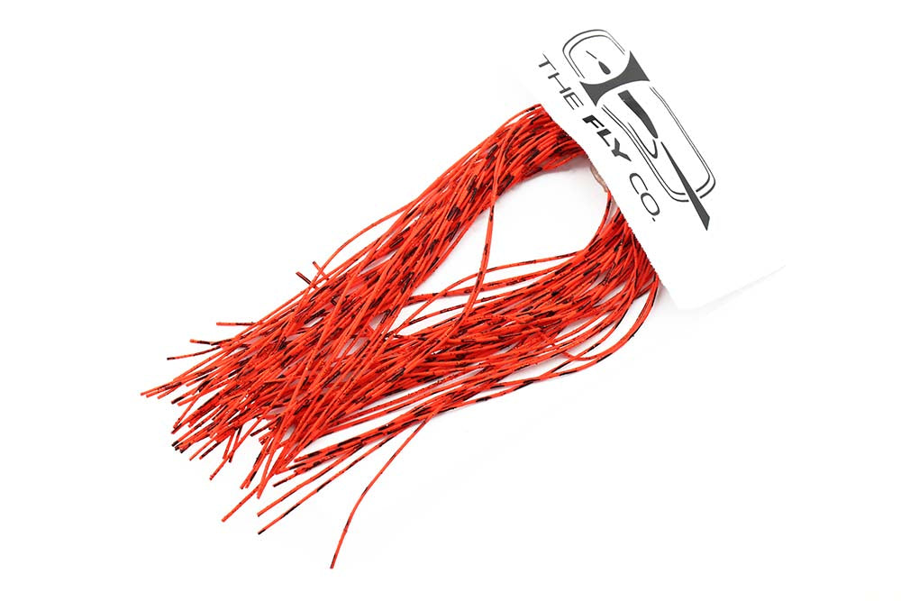 Sili Legs Micro Mini Legs - Barred Black on Fire Fl. Orange