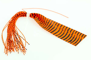Barred Round Rubber Legs - Orange/black