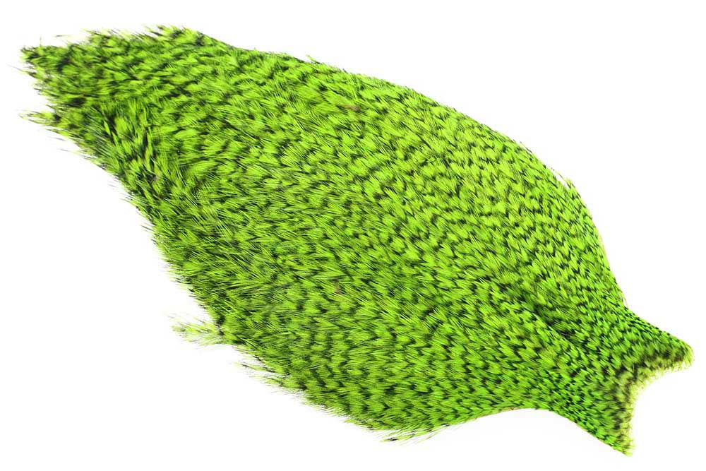 Whiting American Rooster Cape - Grizzly Chartreuse