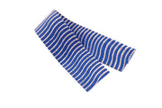 Barred Round Rubber Legs - Blue/silver