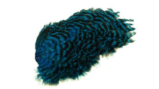 Du tilføjede <b><u>4 B's Hen Saddle Grizzly dyed Kingfisher Blue</u></b> til kurven.