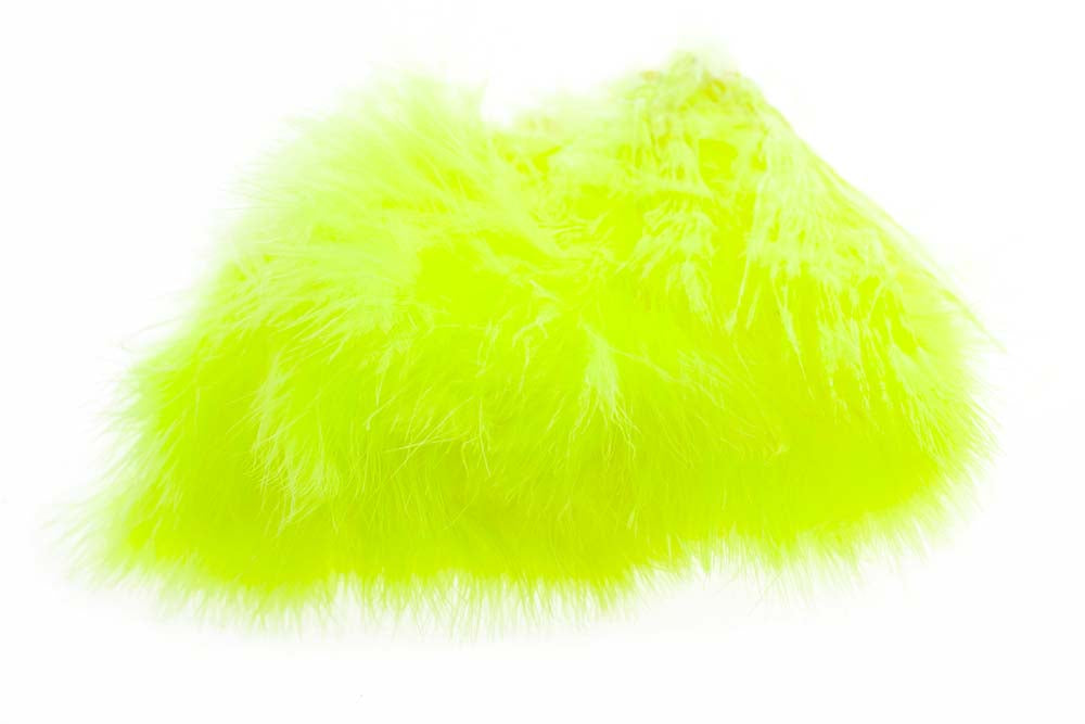 Strung/Blood Quill Marabou - Fl. Yellow