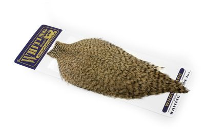 Du tilføjede <b><u>American Rooster Cape Grizzly dyed Tan</u></b> til kurven.